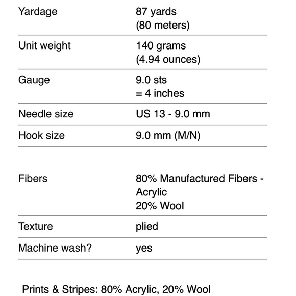 Lion Brand Wool Ease Thick & Quick Stripes wool blend self-striping yarn - Picture 8 of 8